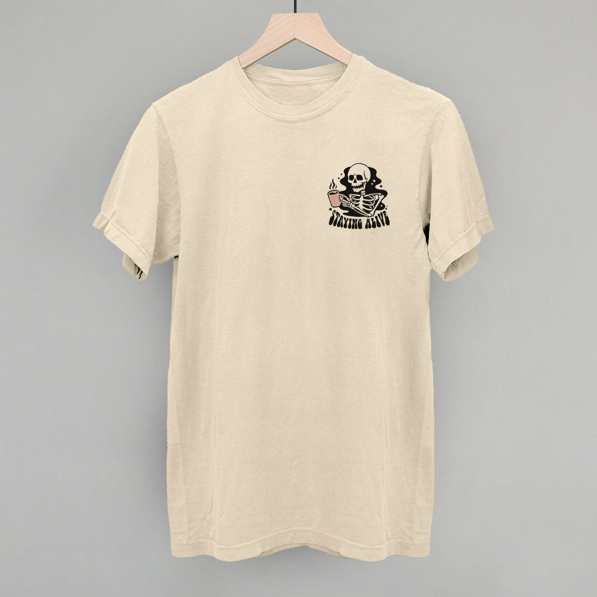 Staying Alive Coffee Skeleton (Left Chest)