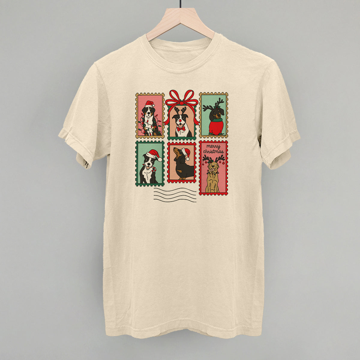 Dog Christmas Stamps Doodle