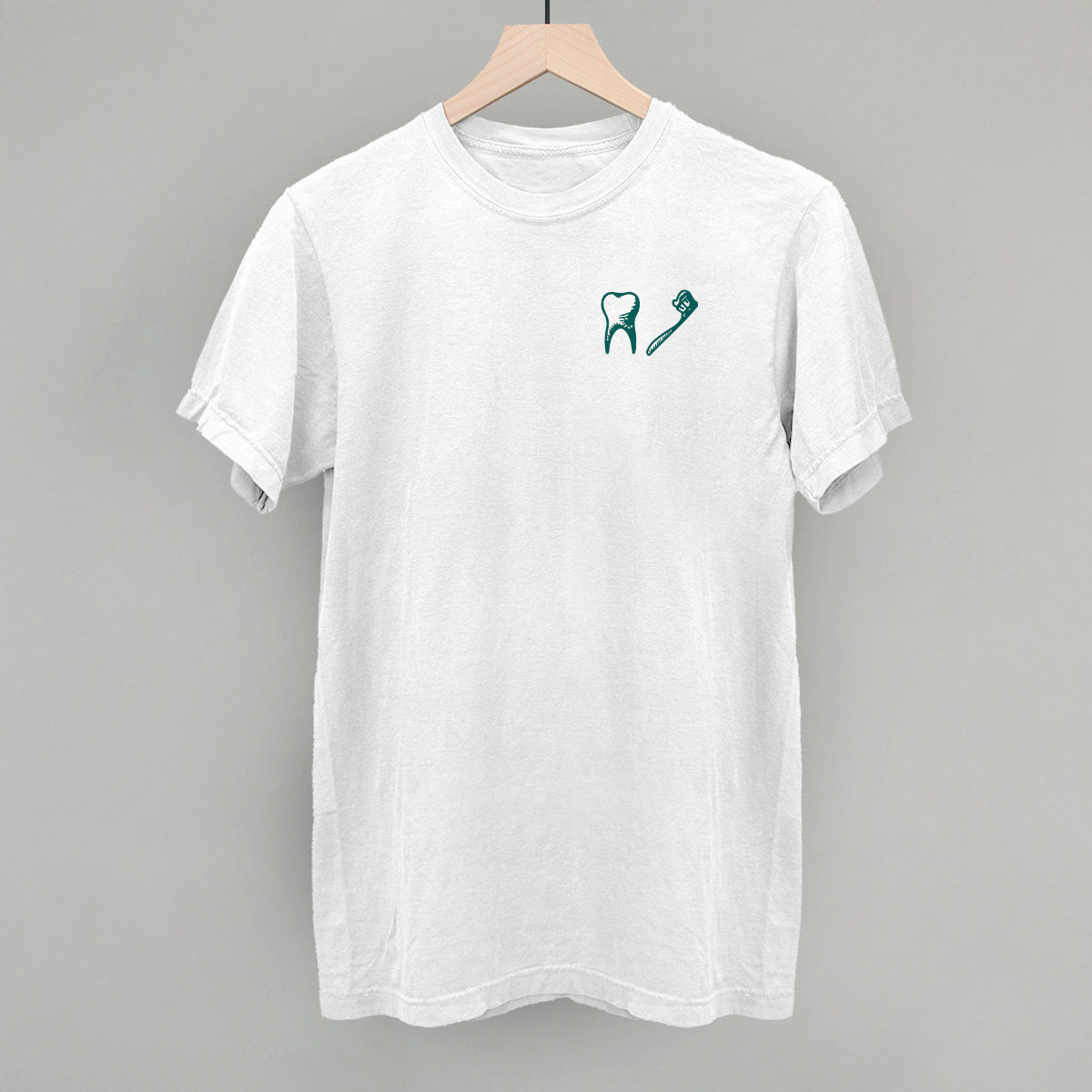 Tooth + Toothbrush (Left Chest)