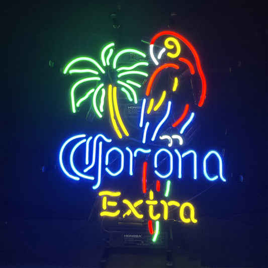Palm Tree Parrot Corona Extra Neon Light Sign