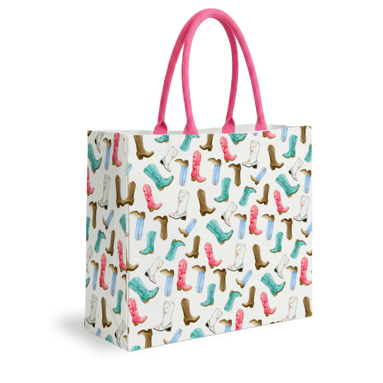 Colorful Cowboy Boots Tote Bag