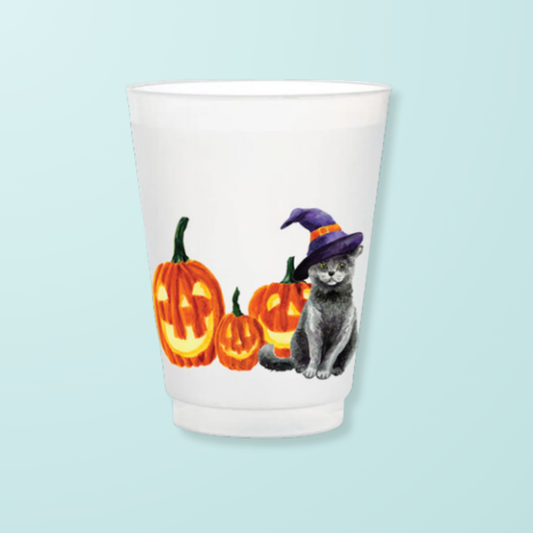 Halloween Cat Frosted Cups