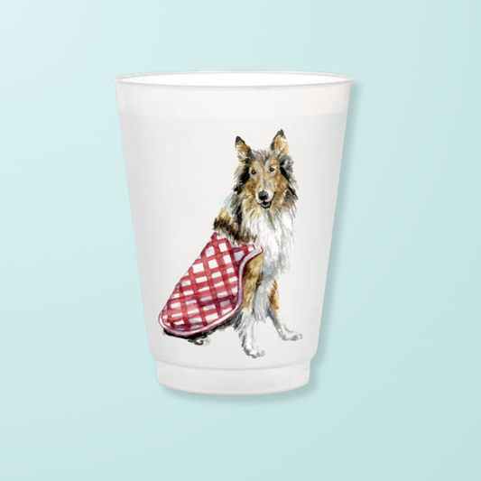 Rough Collie Frosted Cups