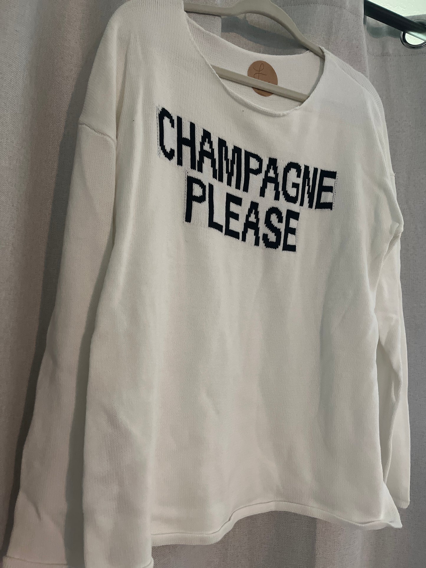 Champagne Please Sweater - Large