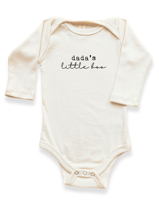 Dada's Little Boo Organic Bodysuit Long Sleeve