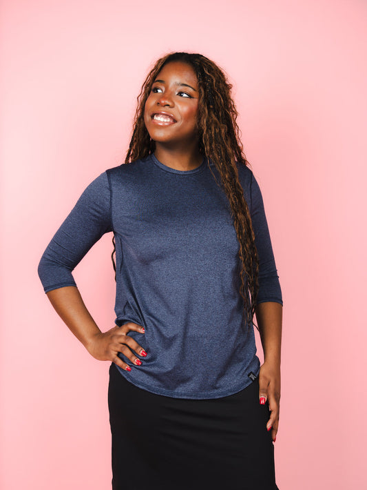 Performance Quarter Sleeve - Denim