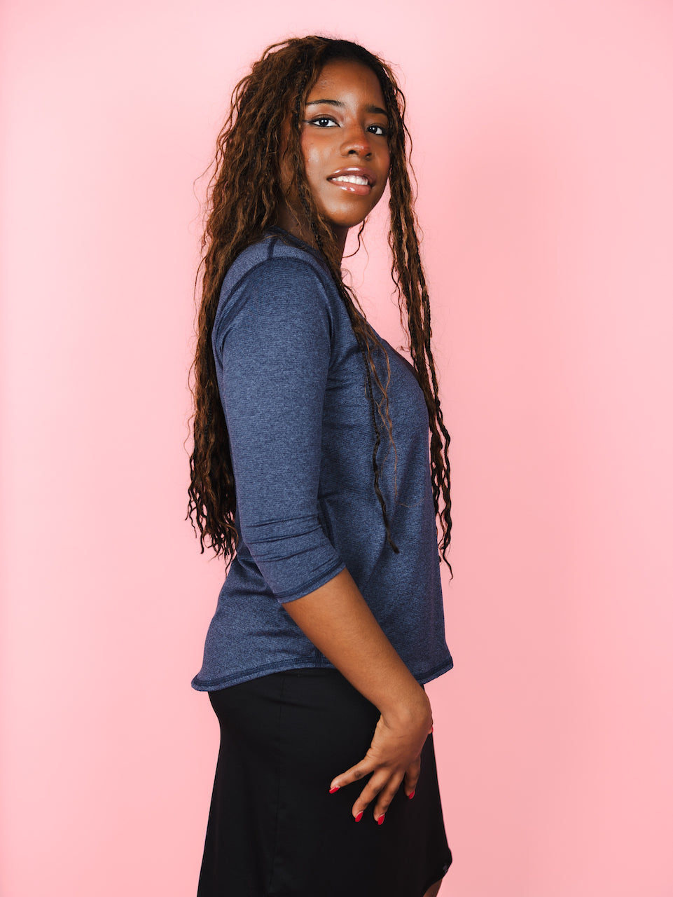 Performance Quarter Sleeve - Denim