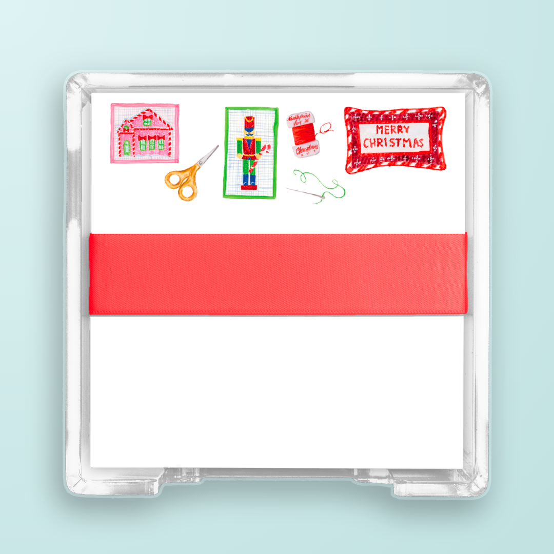 Holiday Needlepoint Desk Set