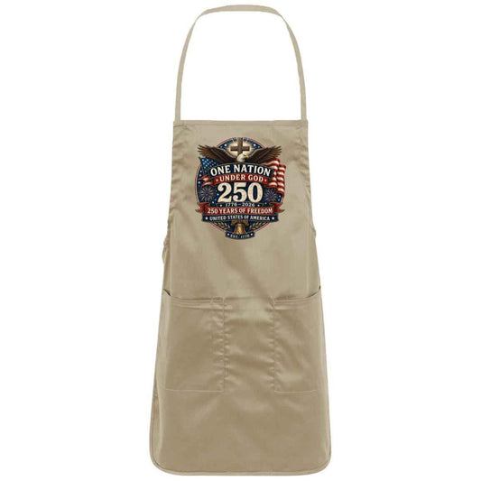 Full-Length Apron One Nation Under God — 250 Years of Freedom - Cross