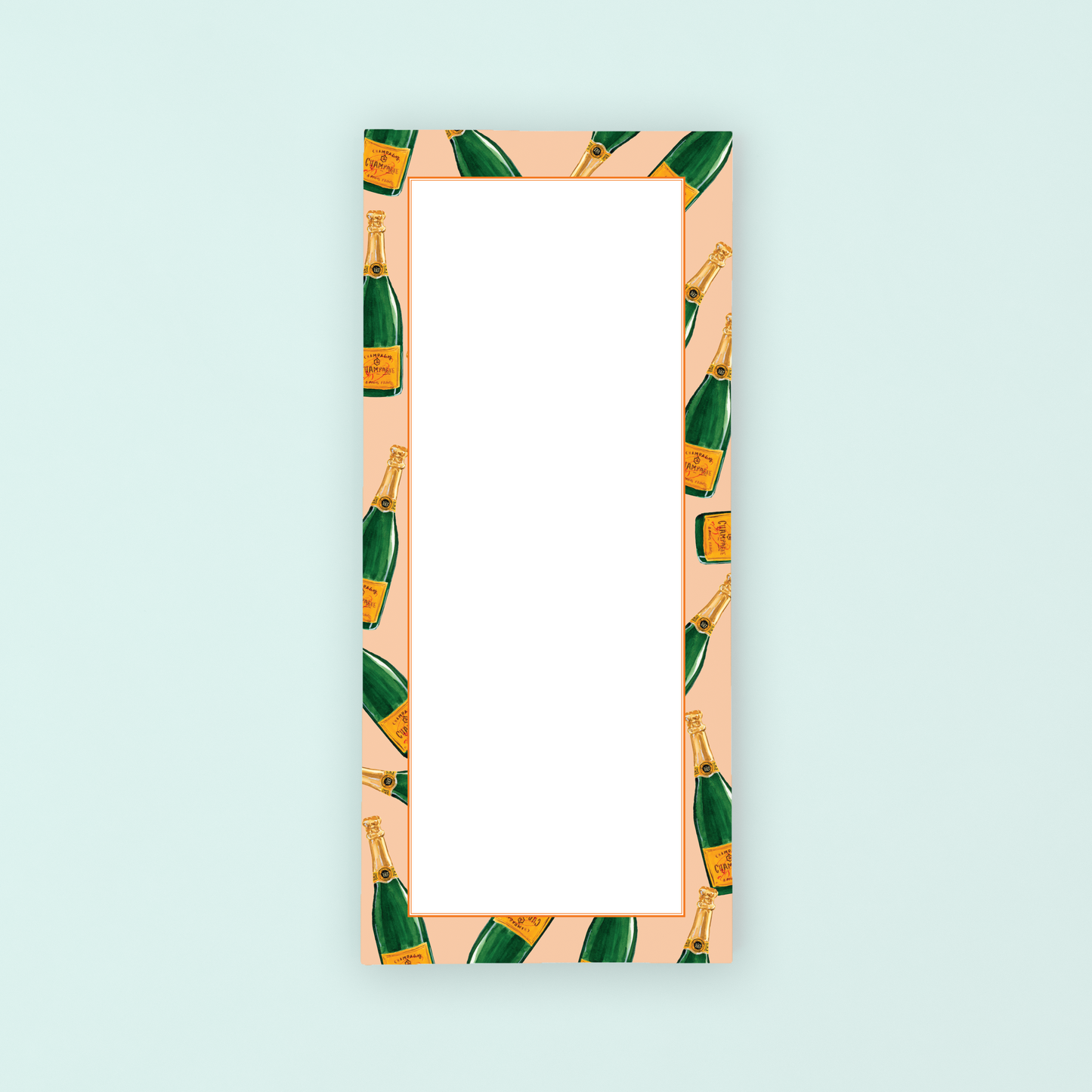 Champagne Bottles - Orange List Pad