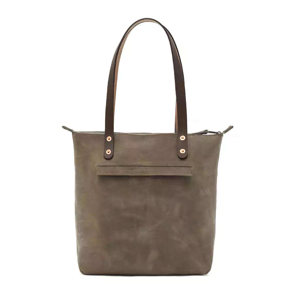 Eden MEDIUM Leather Tote Bag - Zippered