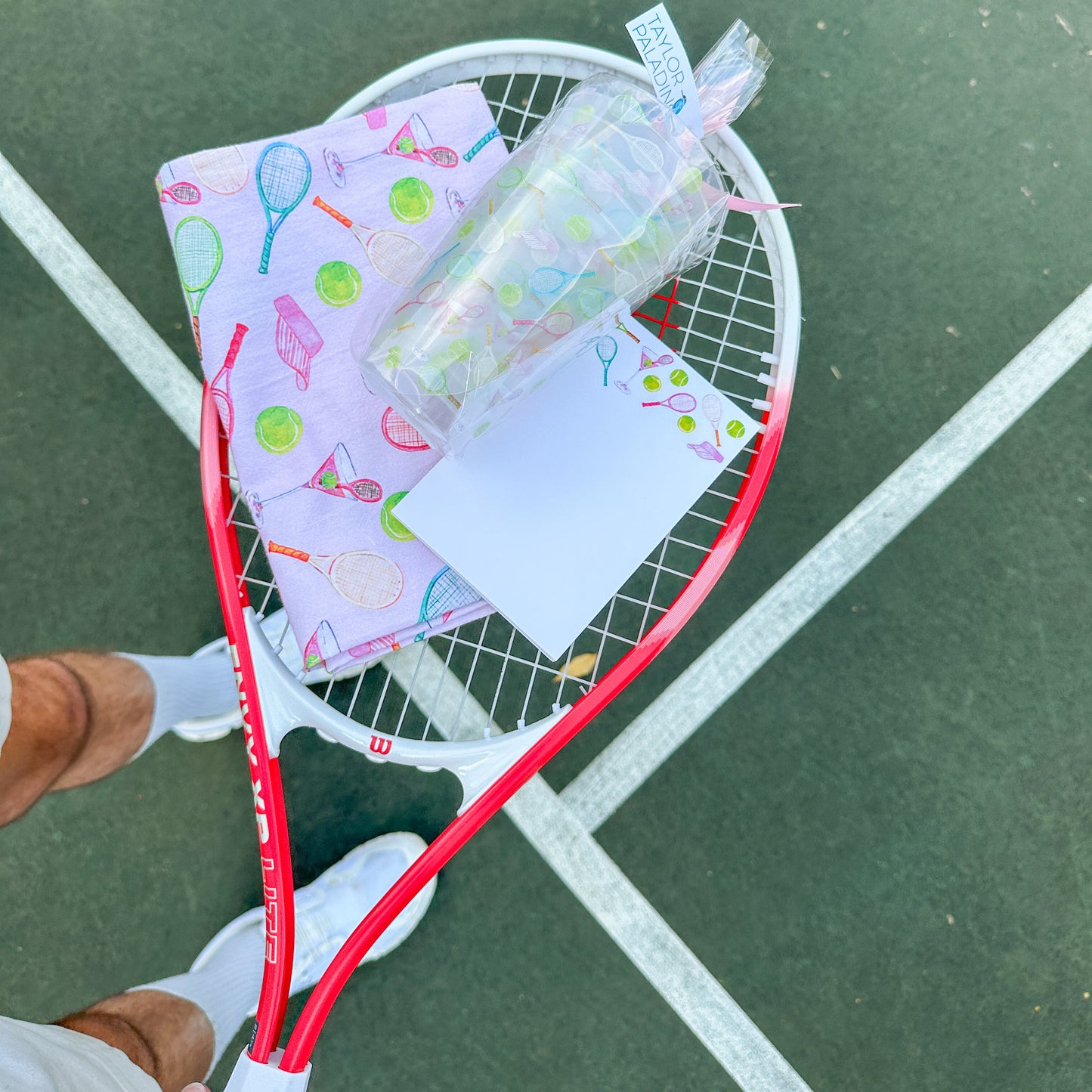 Tennis & Cocktails Pattern Notepad