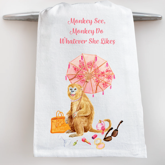 Fancy Monkey Tea Towel