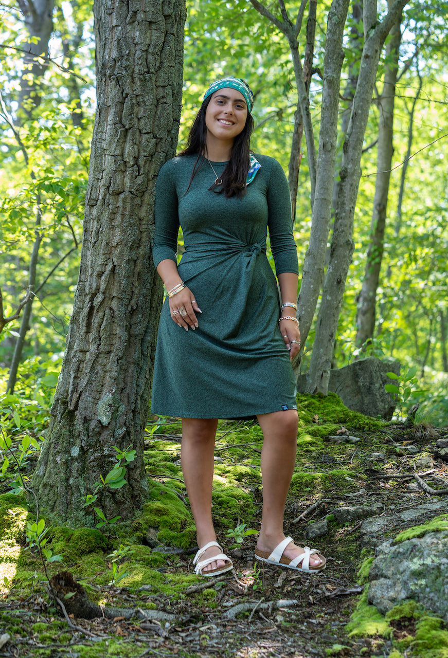 Knot Dress - Forest Green