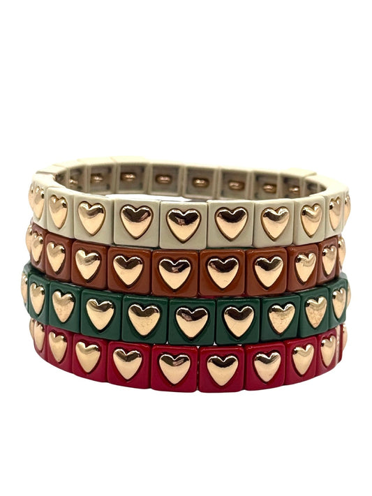 The Colored Bubble Heart Bracelet