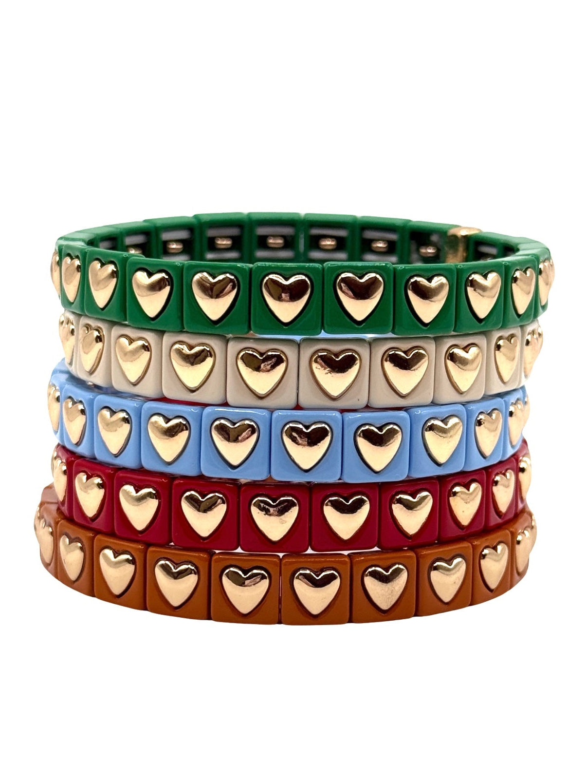 The Colored Bubble Heart Bracelet