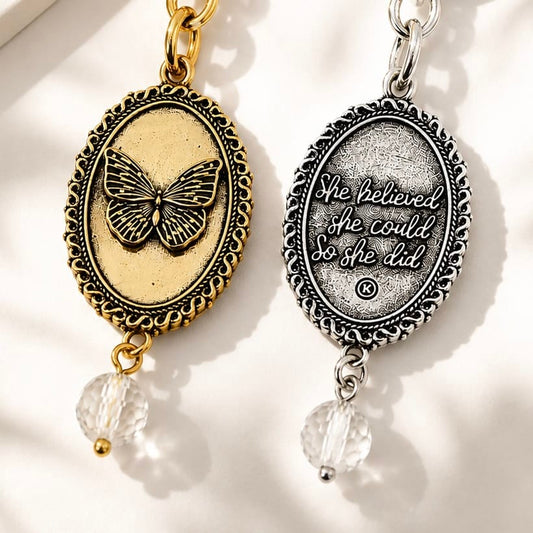 She Believed She Could Butterfly Choker Necklace