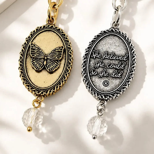 She Believed She Could Butterfly Choker Necklace