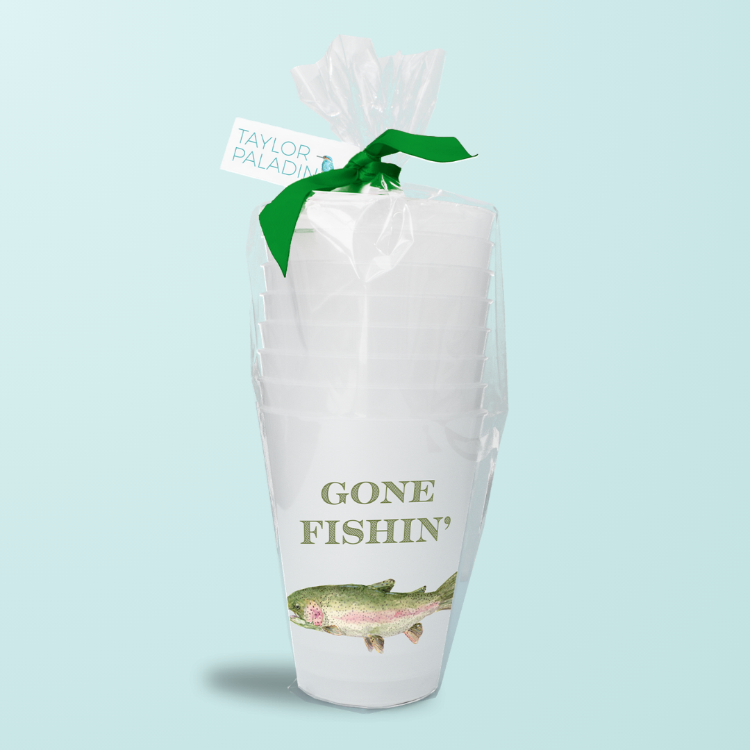 Gone Fishing Frosted Cup