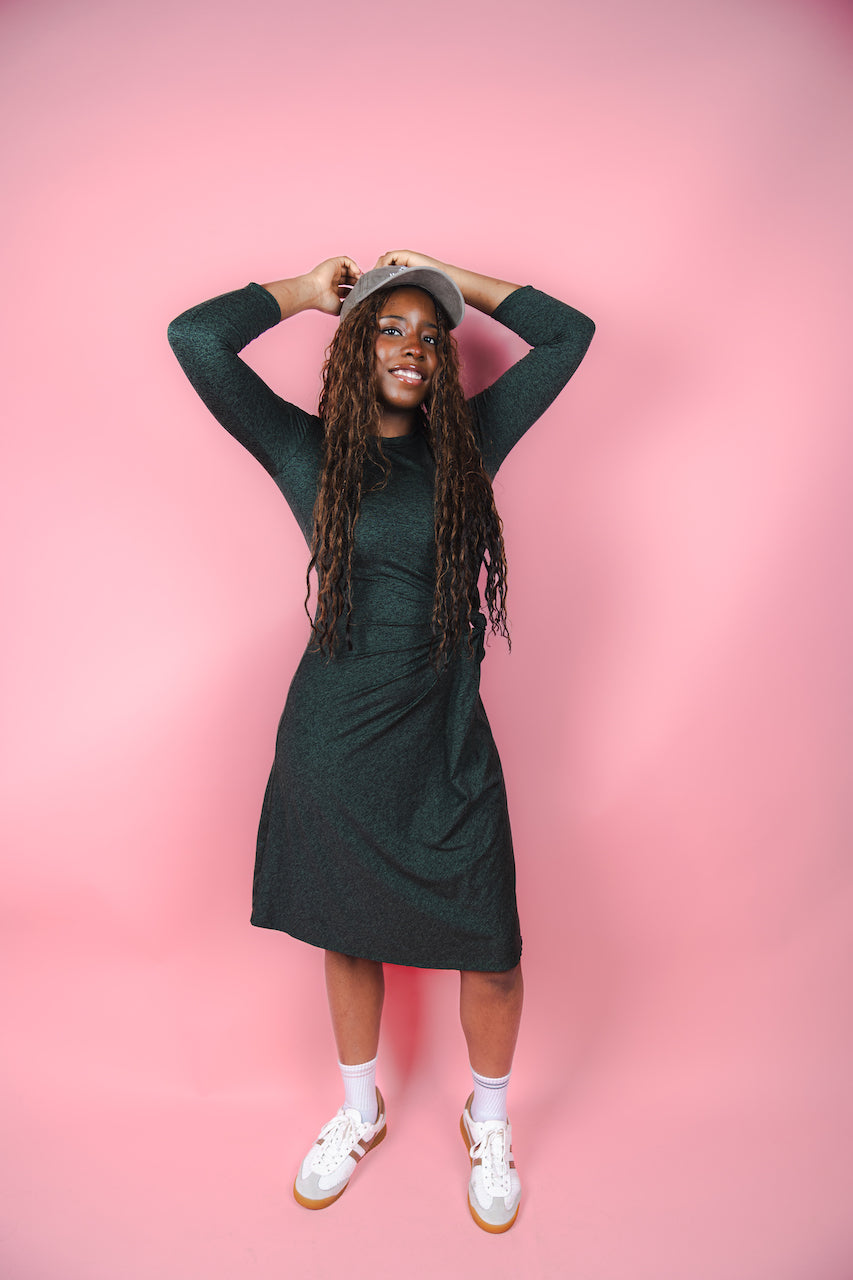 Knot Dress - Forest Green