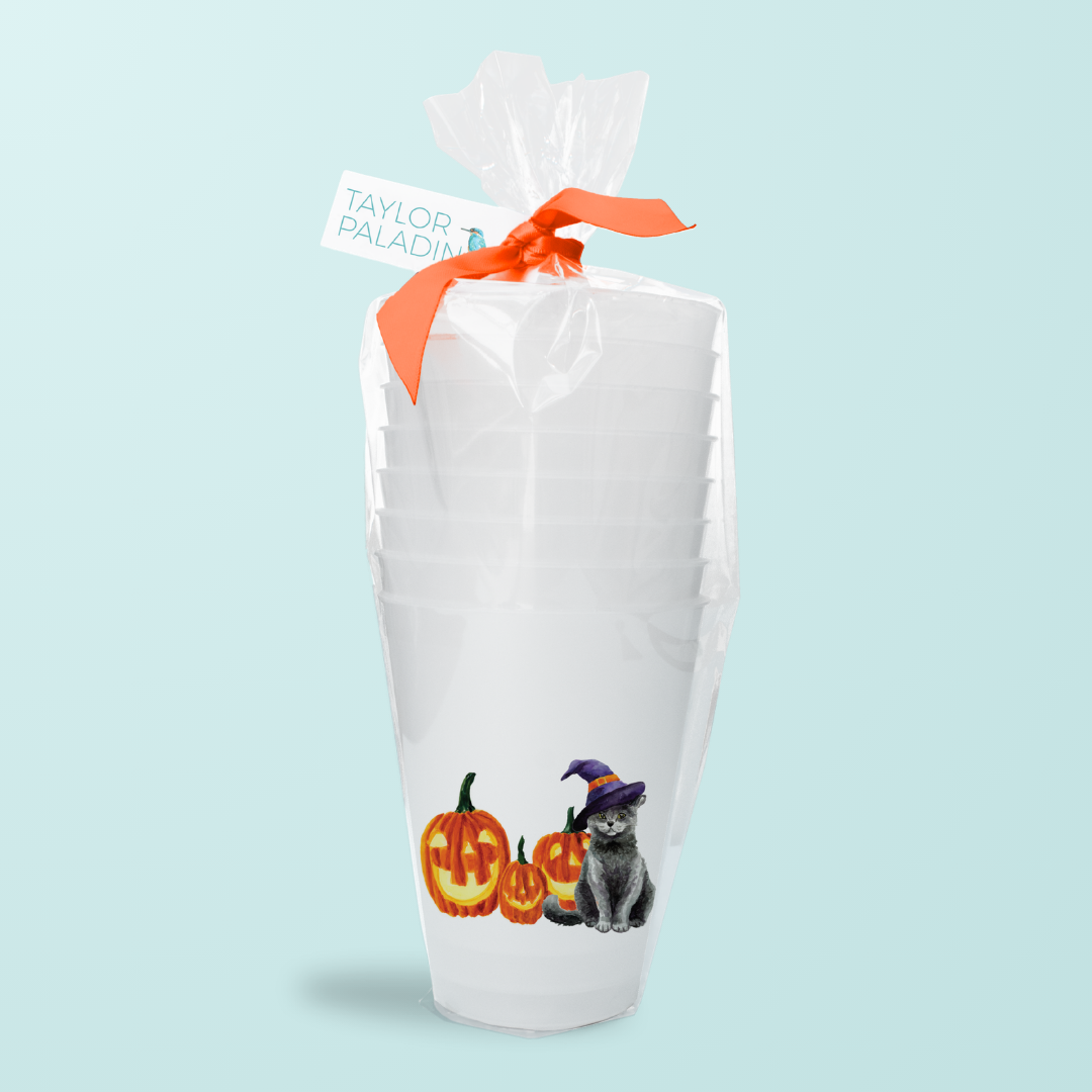 Halloween Cat Frosted Cups