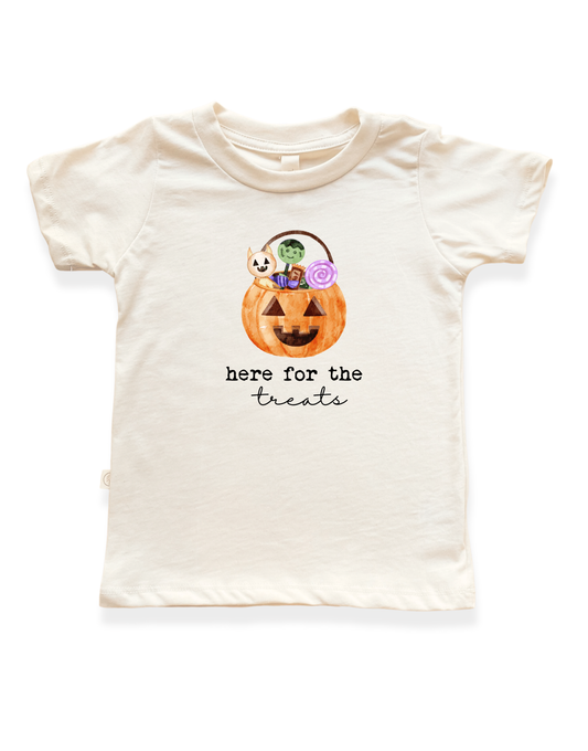 Here For The Treats Organic Kids T-Shirt