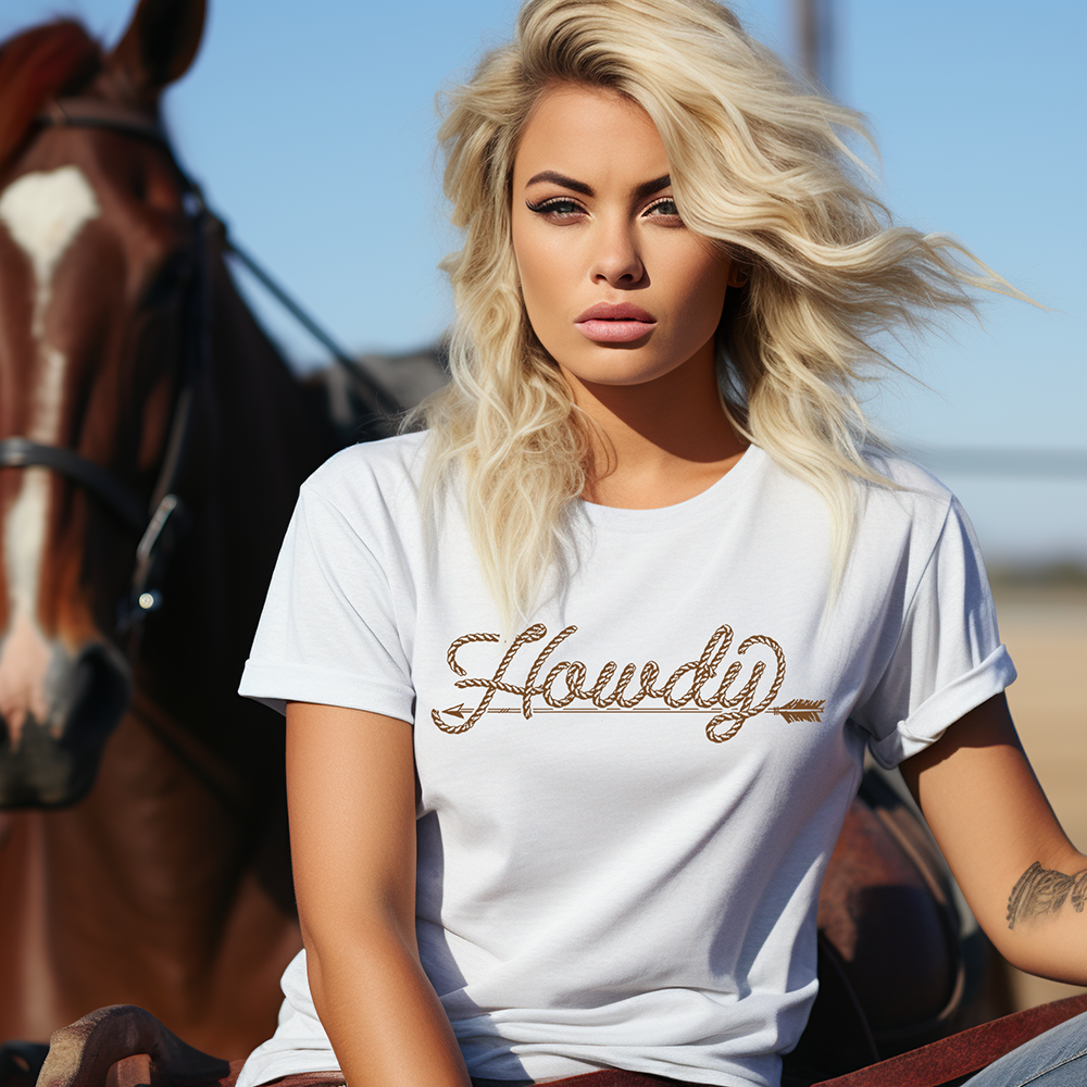 Howdy T-Shirt Bourbon Cowgirl
