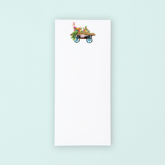 Floral Cart Lists Pad