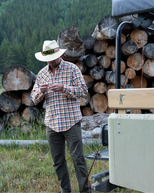 Brimmed Field Hat - Burlap Straw