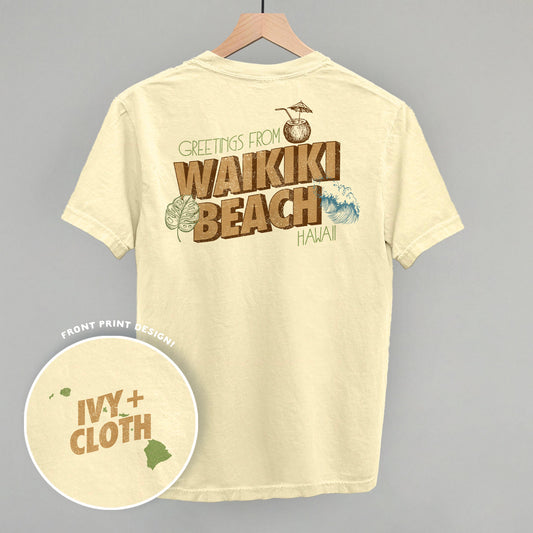 Greetings From Waikiki Beach (Back Print)