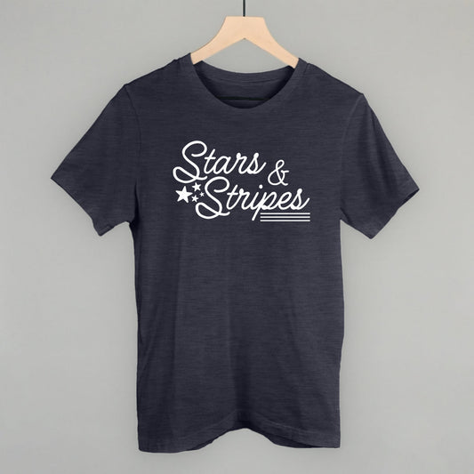 Stars & Stripes White Script