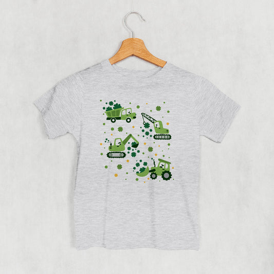 St. Patrick's Construction Vehicles + Clovers (Kids)