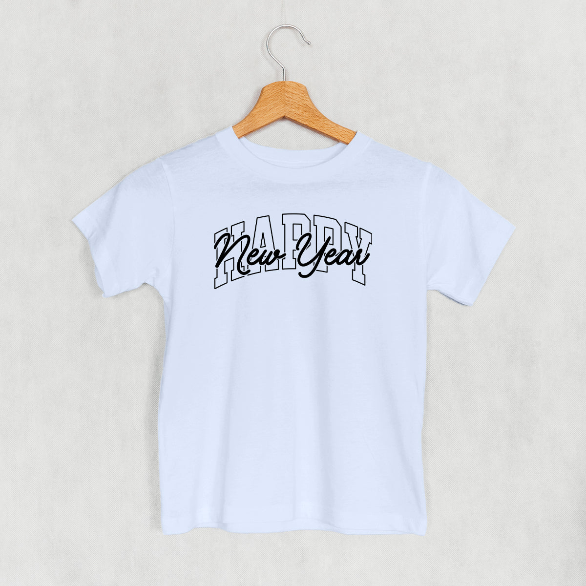 Happy New Year Black Arch + Script (Kids)