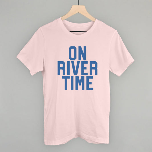 On River Time Block Letters