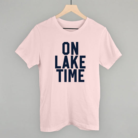 On Lake Time Block Letters