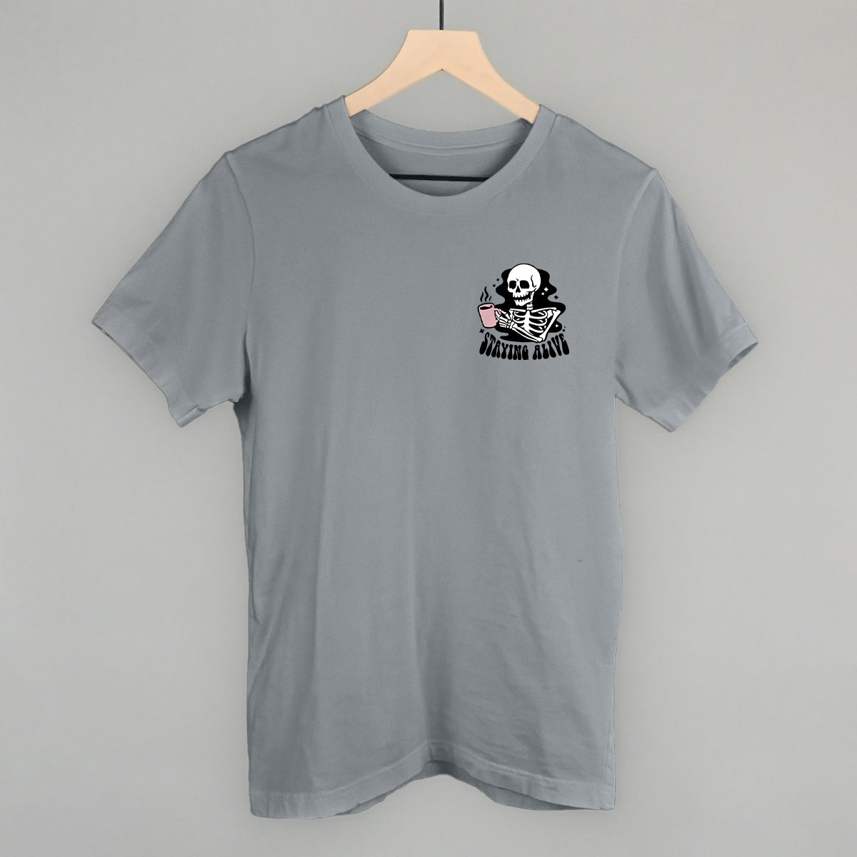 Staying Alive Coffee Skeleton (Left Chest)