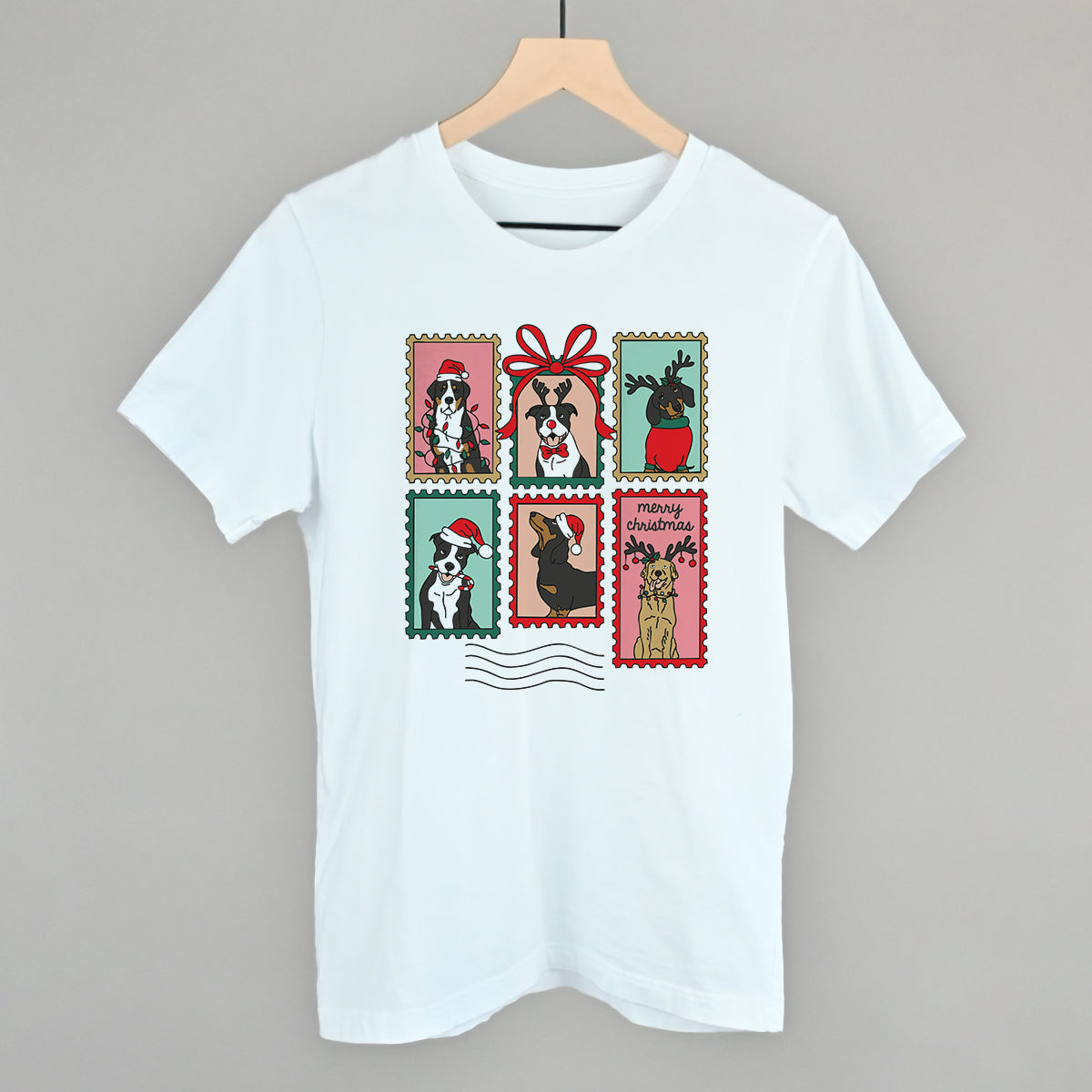 Dog Christmas Stamps Doodle