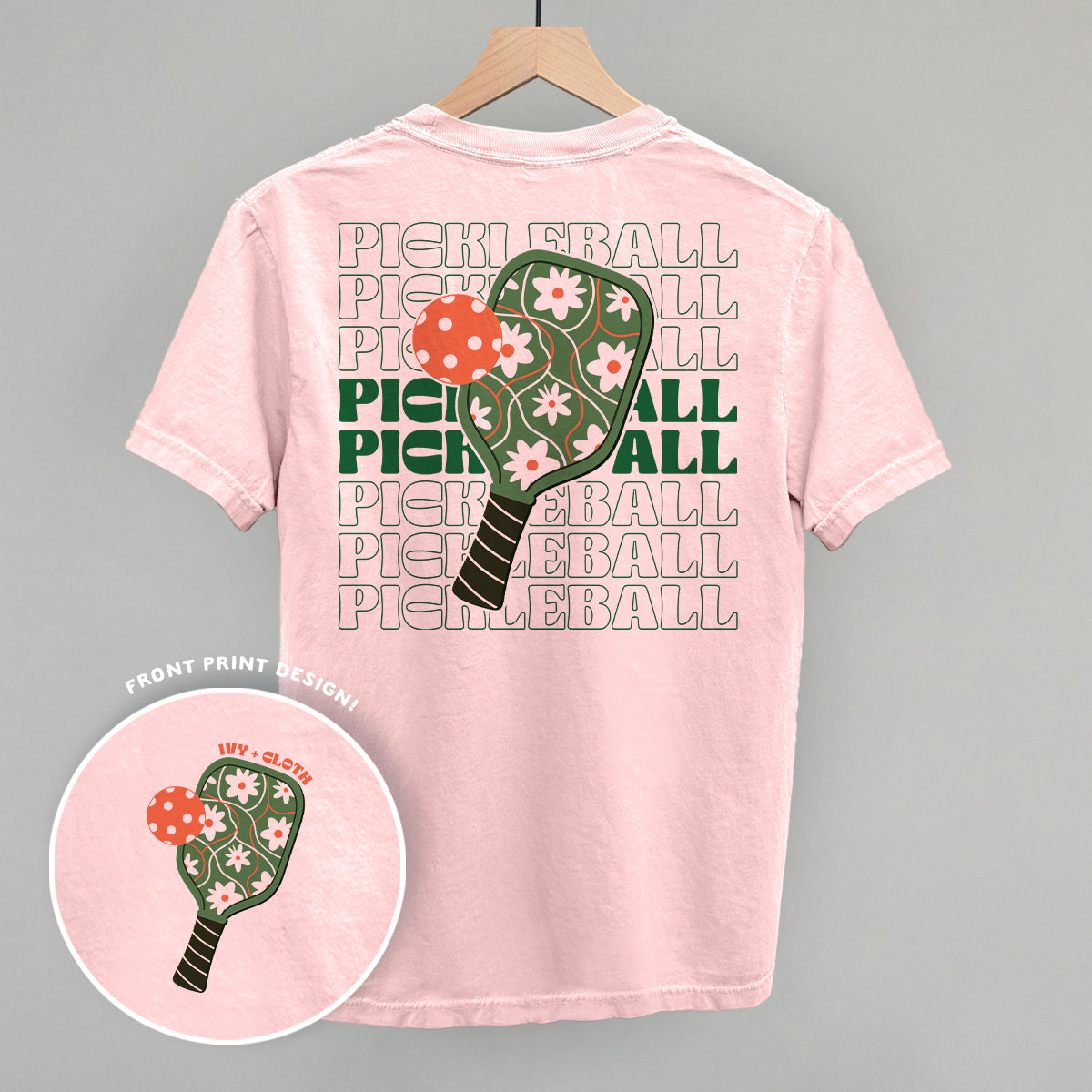Pickleball Floral Repeated (Back Print)