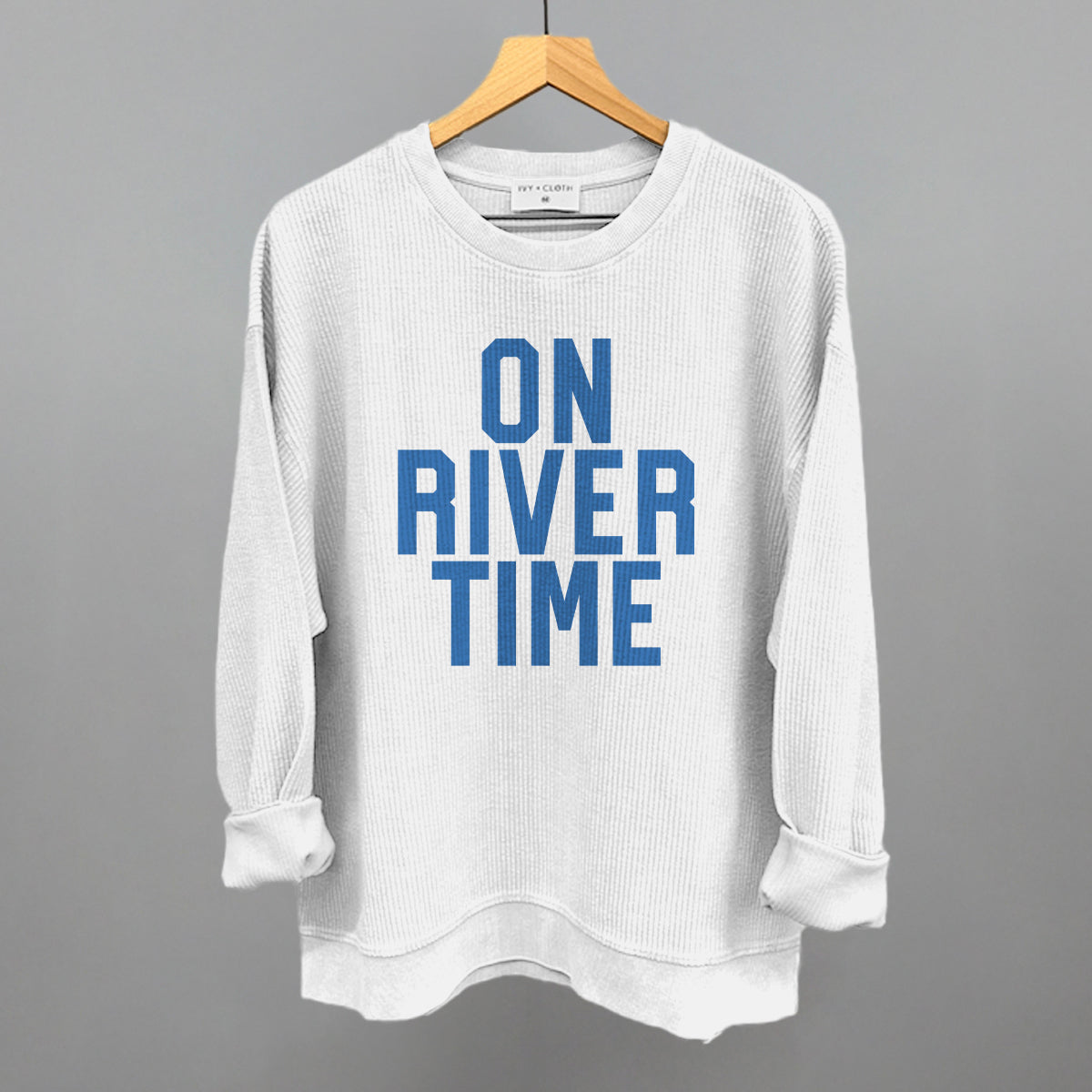 On River Time Block Letters