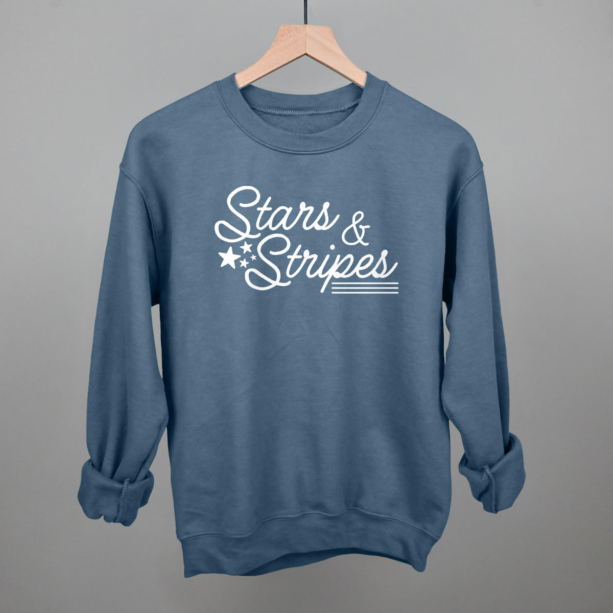 Stars & Stripes White Script