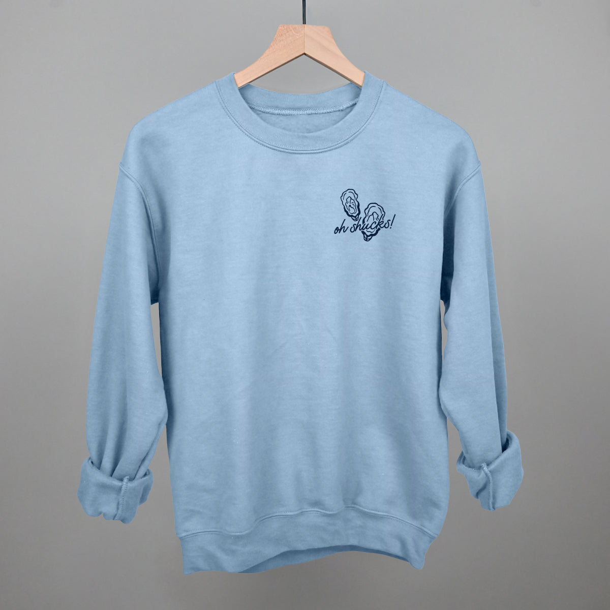 Oh Shucks Oysters (Navy Blue) (Left Chest)