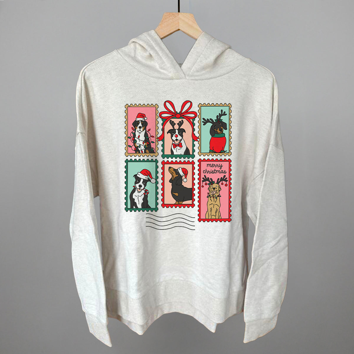 Dog Christmas Stamps Doodle