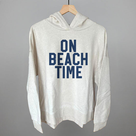 On Beach Time Block Letters