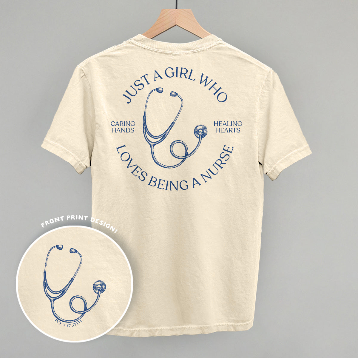 Just A Girl Who Loves Being A Nurse (Back Print)