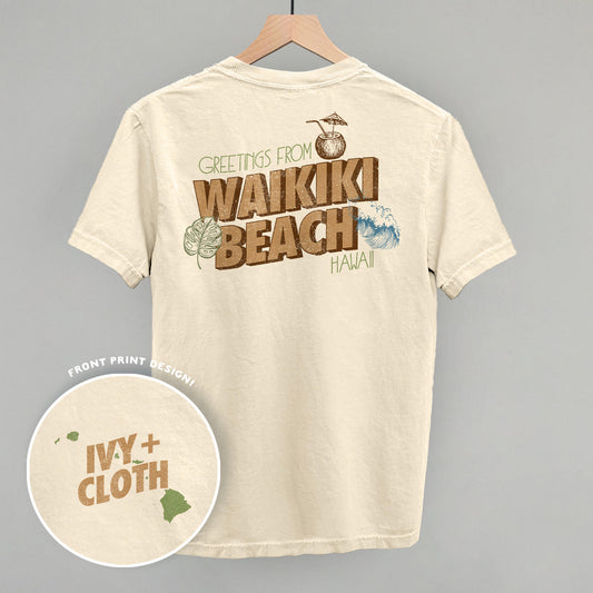 Greetings From Waikiki Beach (Back Print)