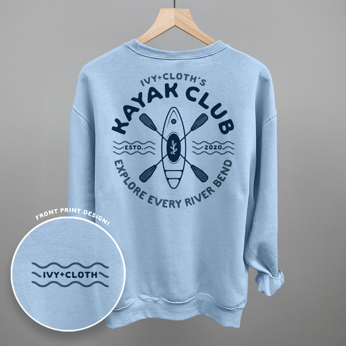 Ivy's Kayak Club (Blue) (Back Print)