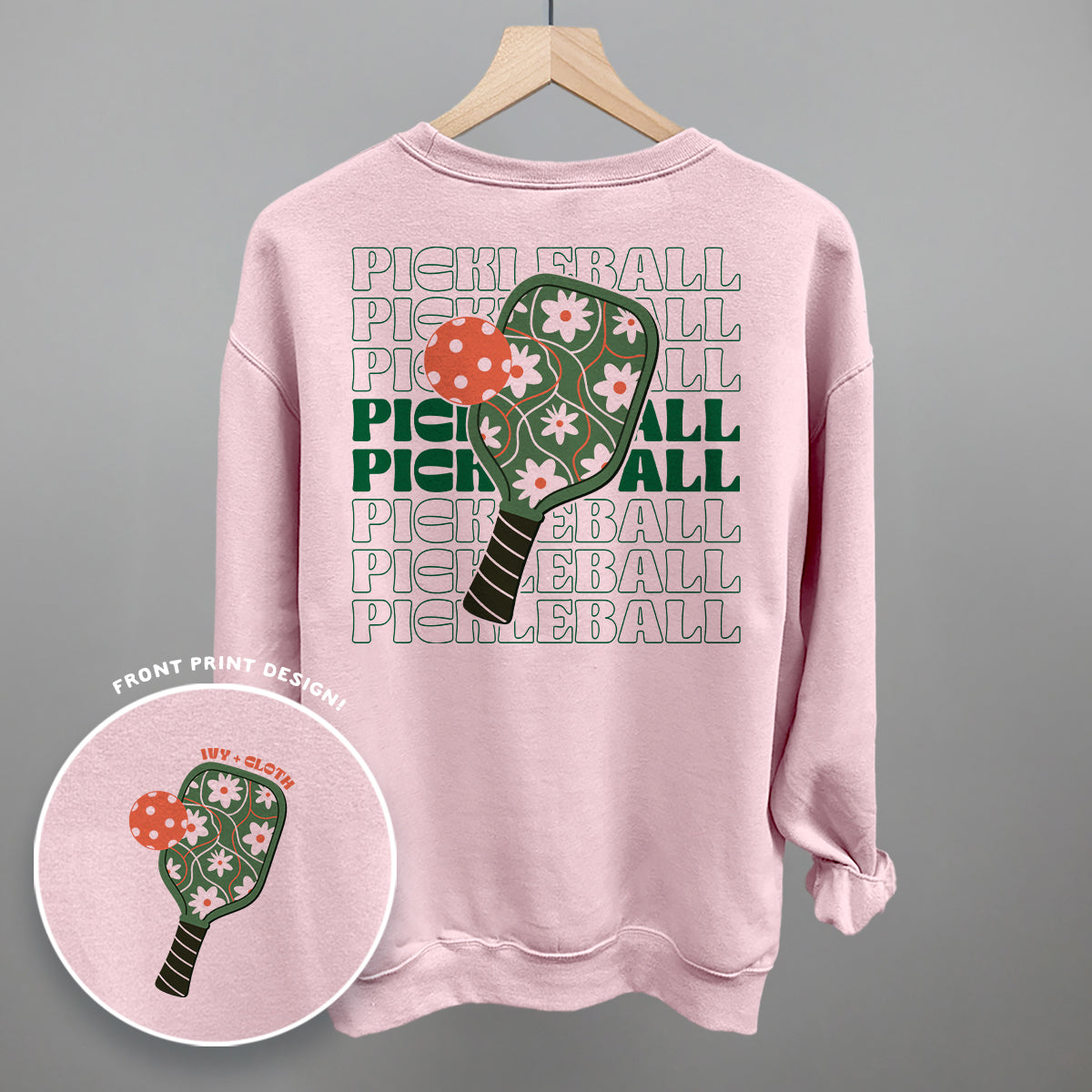 Pickleball Floral Repeated (Back Print)