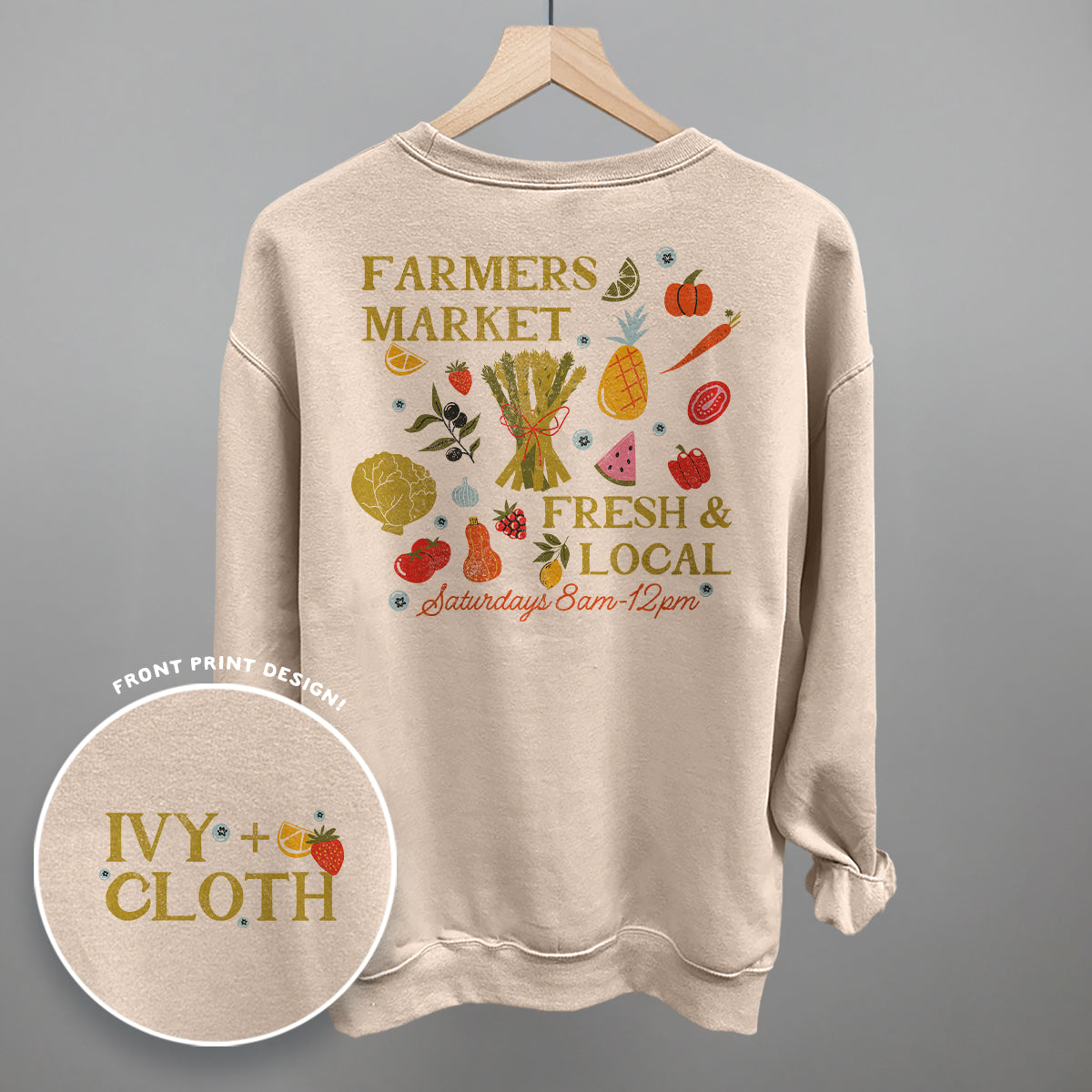 Fresh & Local Farmers Market (Back Print)