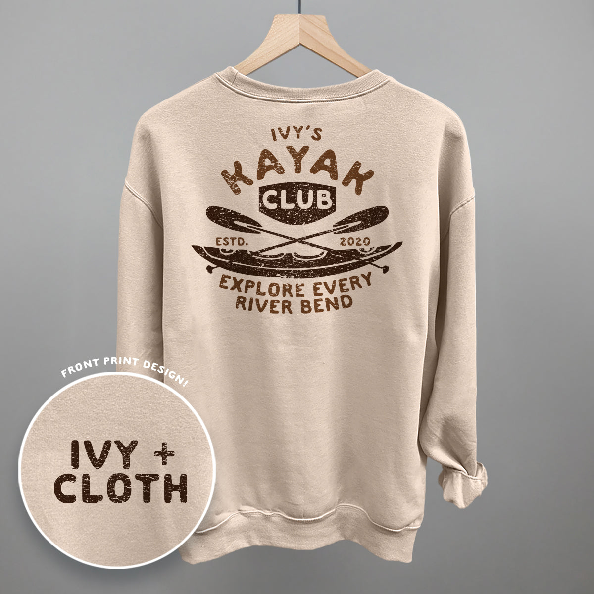 Ivy's Kayak Club (Brown) (Back Print)