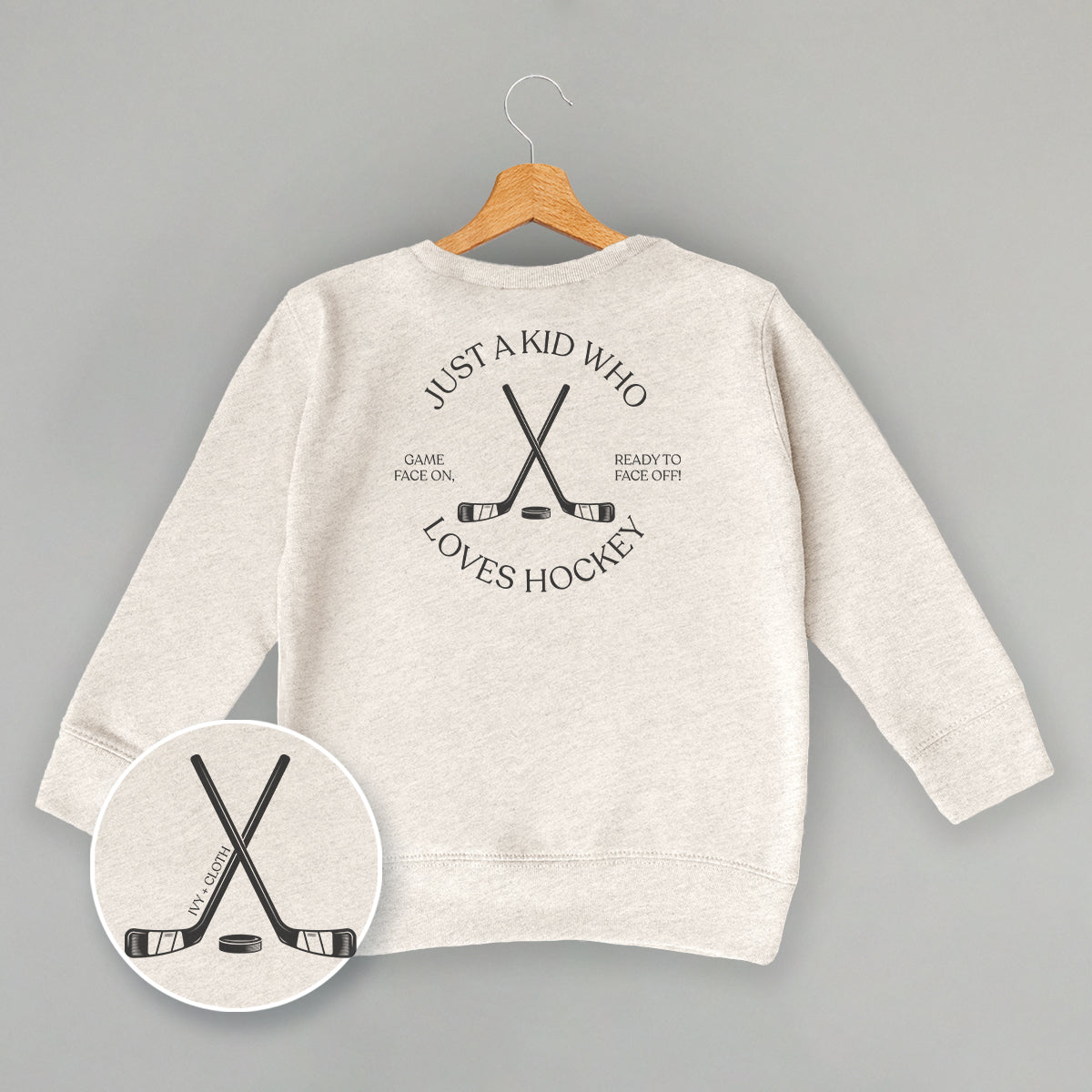 Just A Kid Who Loves Hockey (Kids Back Print)